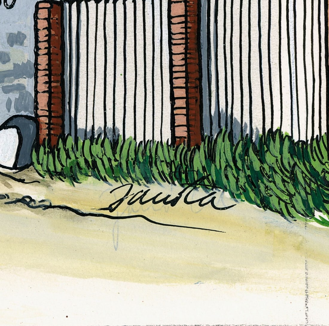 Elisabeth von Janota-Browsky (German,20C) gouache painting - 4