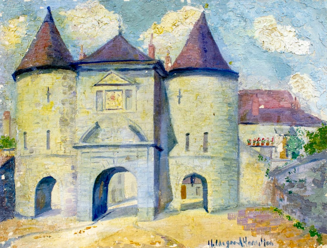 Hildegarde Hamilton (FL,VA,1898-1970) oil painting (1 of 12)