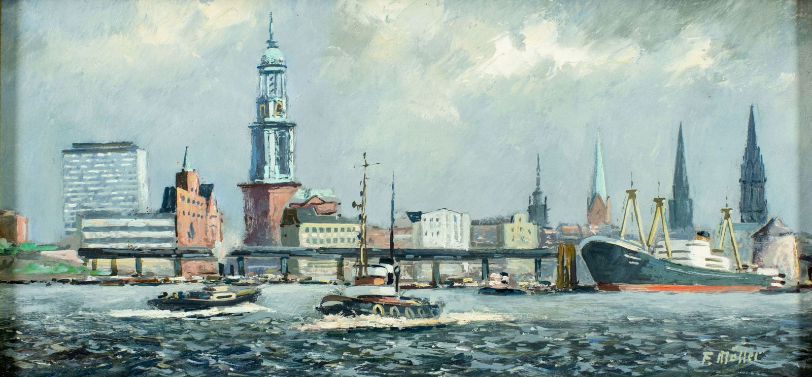 Fred Moller (German,20C) oil painting (1 of 12)