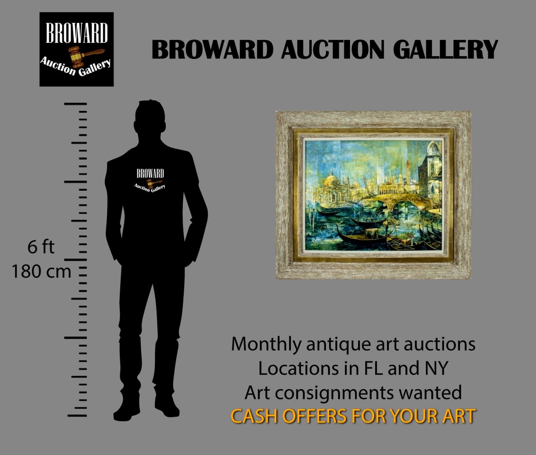 George Russin (FL,1910-2010) oil painting - 2