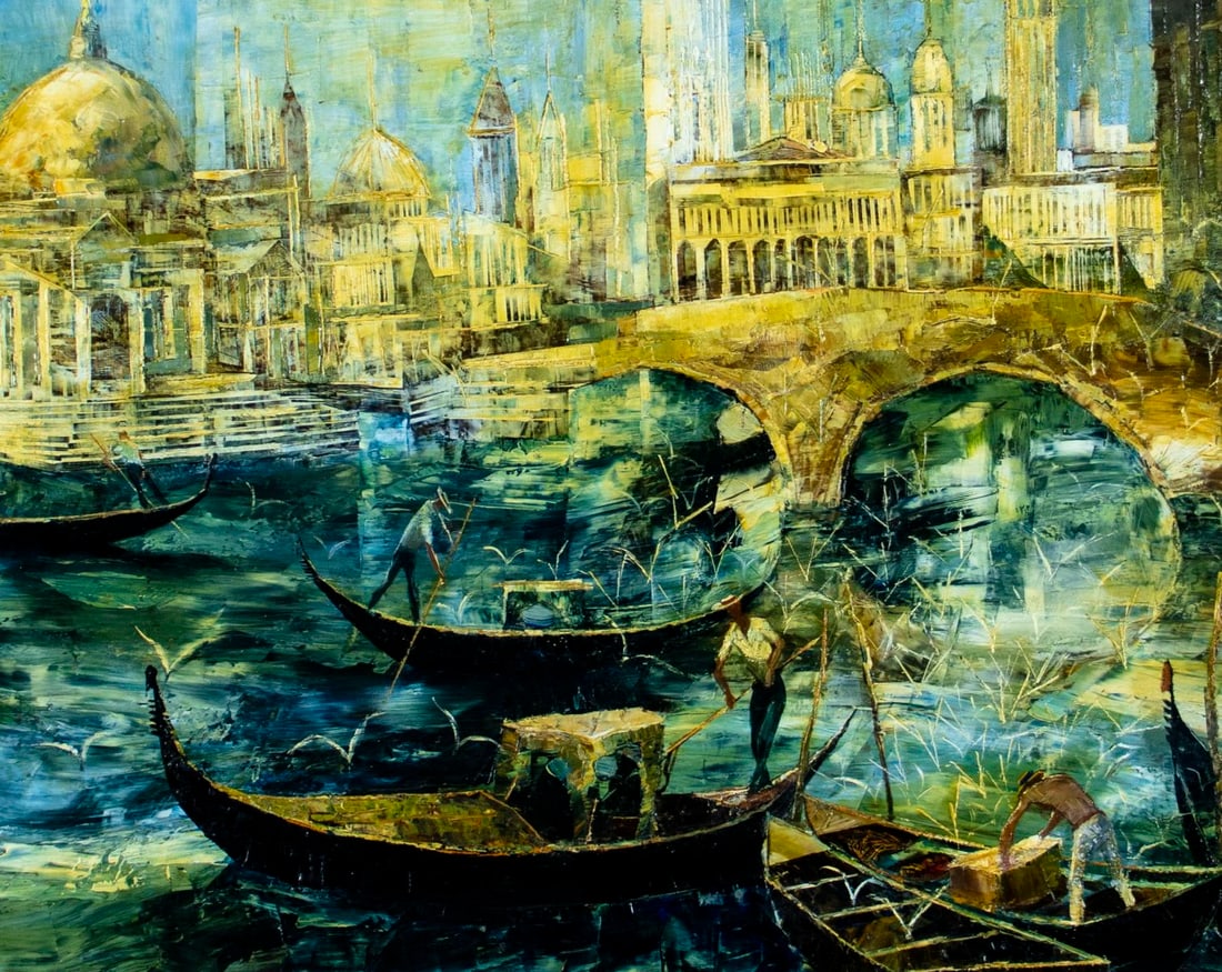 George Russin (FL,1910-2010) oil painting - 7