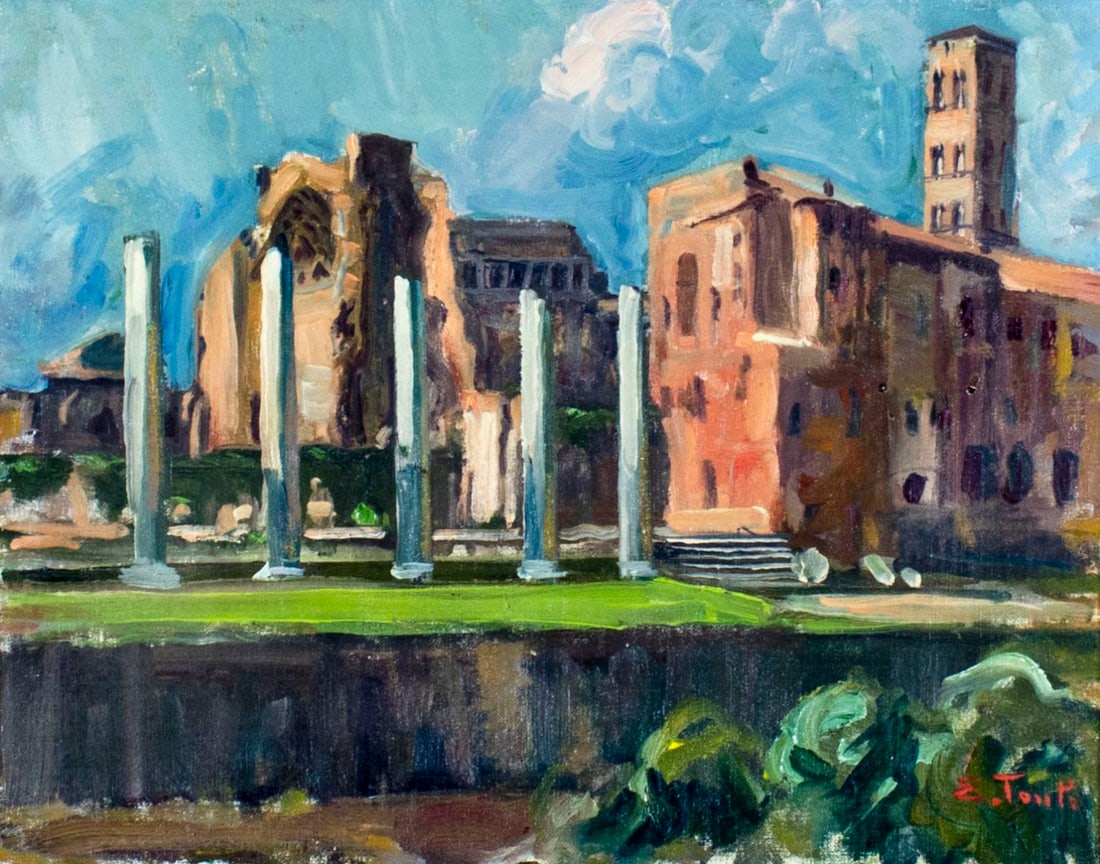 Egidio Tonti (Italy,1887-1922) oil painting antique (1 of 12)