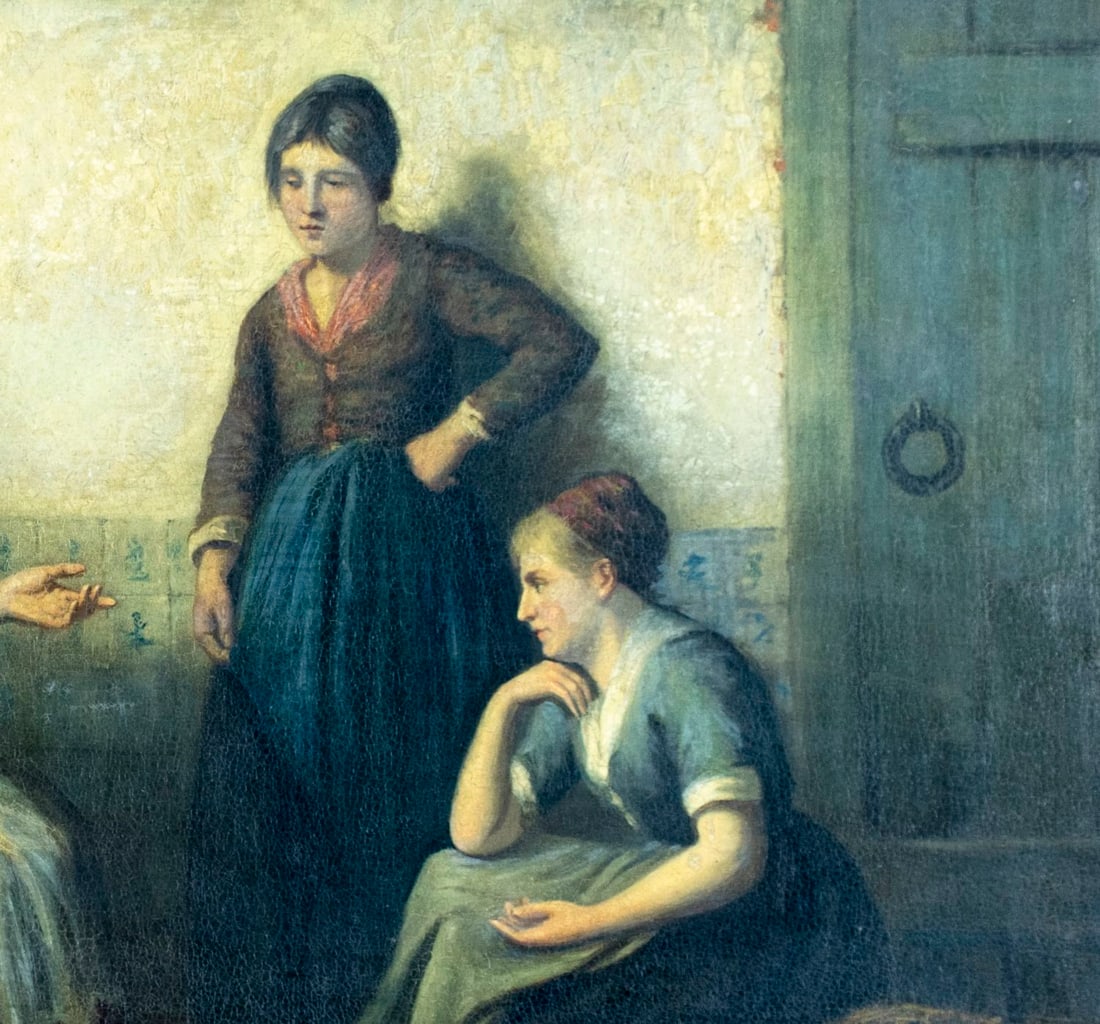 Jan Jac Damschroeder (Dutch,German,1825-1905) oil painting antique - 7