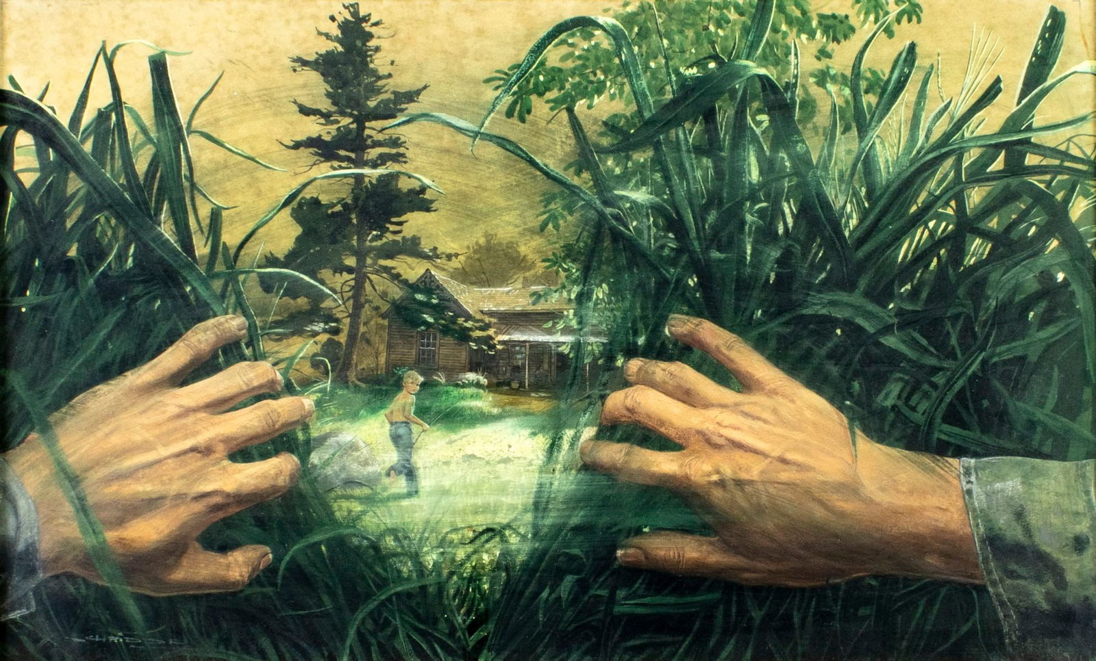 Charles Schridde (IL,CA,1926-2011) gouache painting (1 of 12)