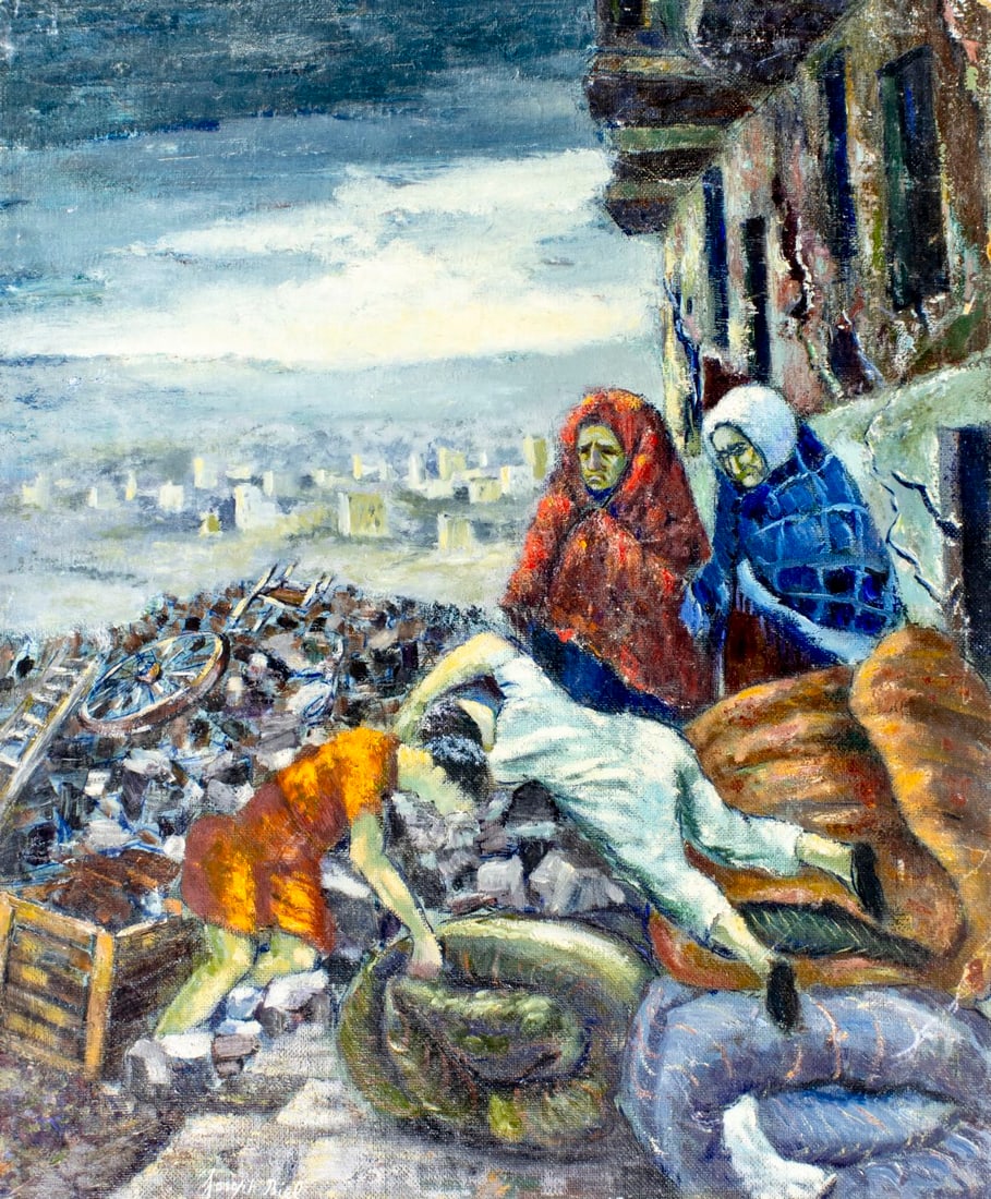 Joseph Biel (NY,Russia,1891-1943) oil painting antique (1 of 12)