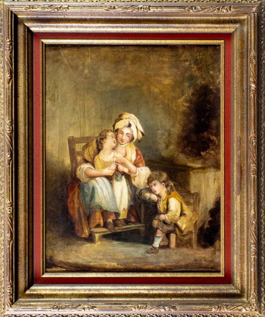 Antique 19C British oil painting - 3