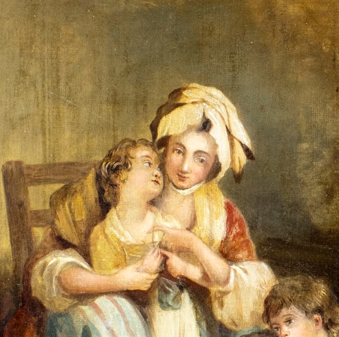 Antique 19C British oil painting - 5