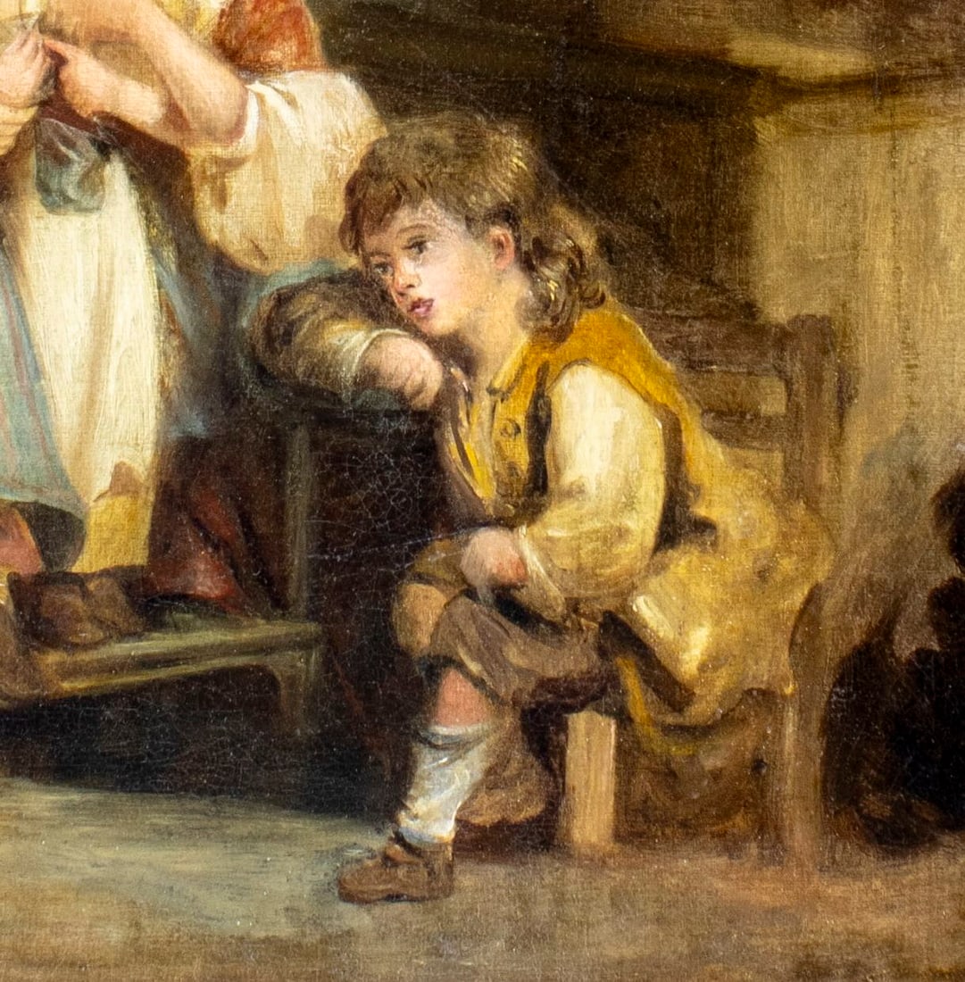 Antique 19C British oil painting - 6