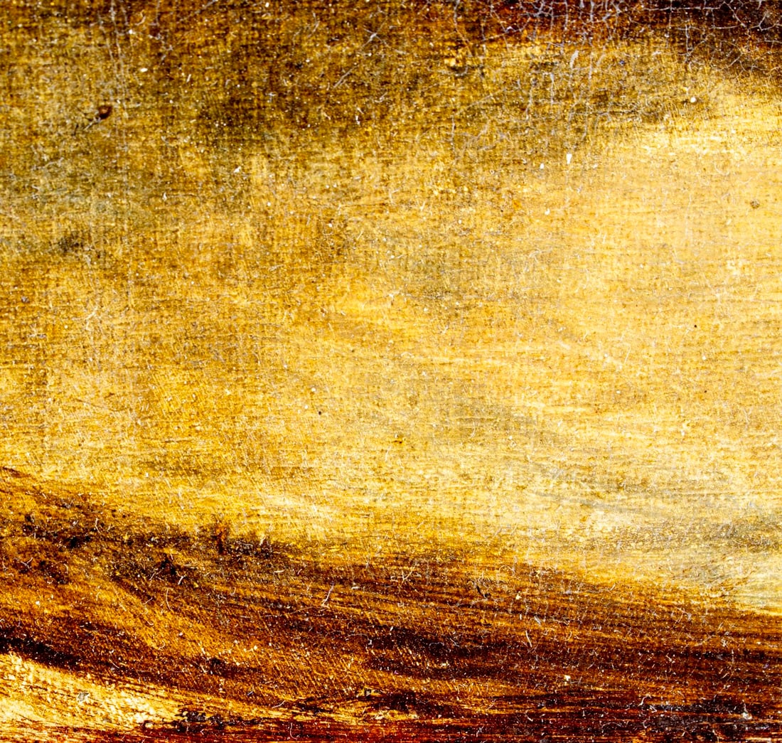 Antique 19C British oil painting - 8