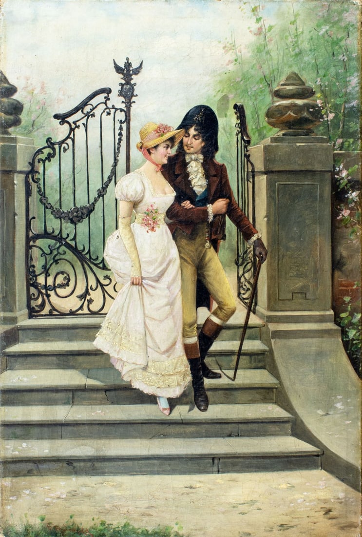 F Reinhold (Europe,19C) oil painting antique (1 of 12)