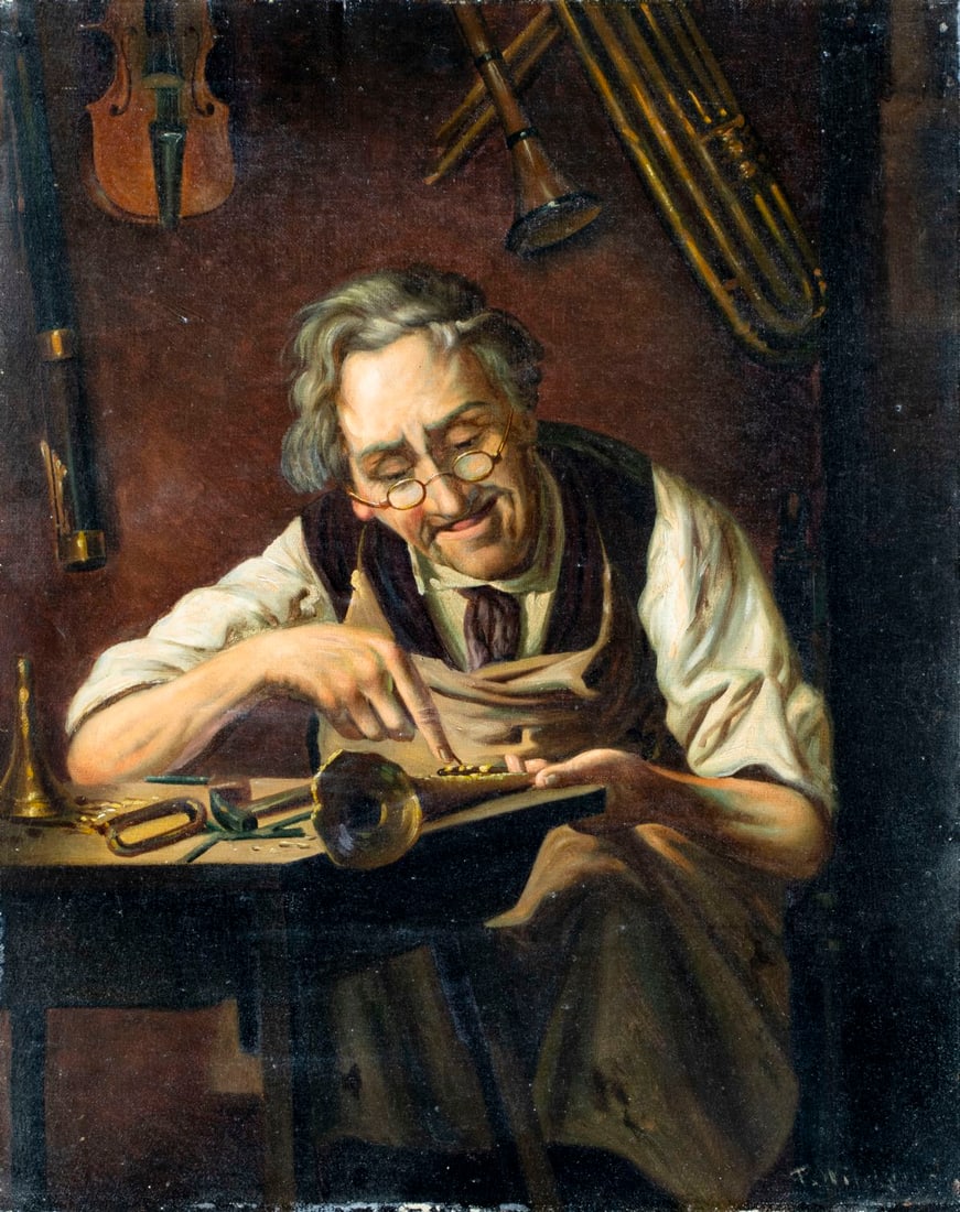 ATTRIB August Wilckens (German,1870-1939) oil painting antique (1 of 13)