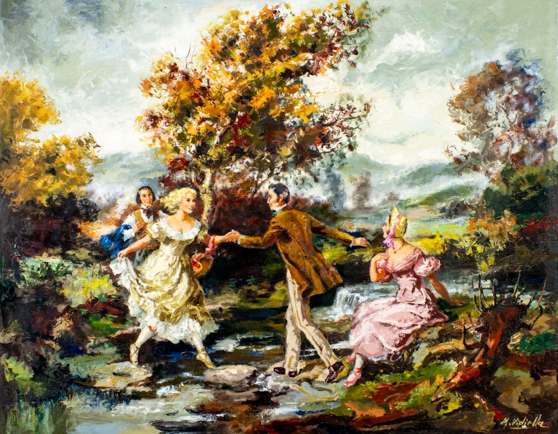 M Vidiella (Europe,20C) oil painting (1 of 13)