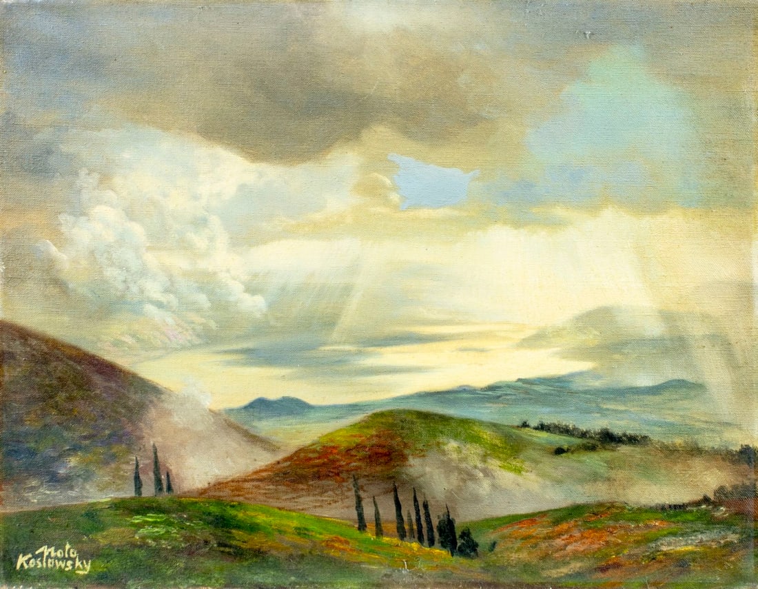 Nota Koslowsky (NY,Poland,1906-1972) oil painting (1 of 12)