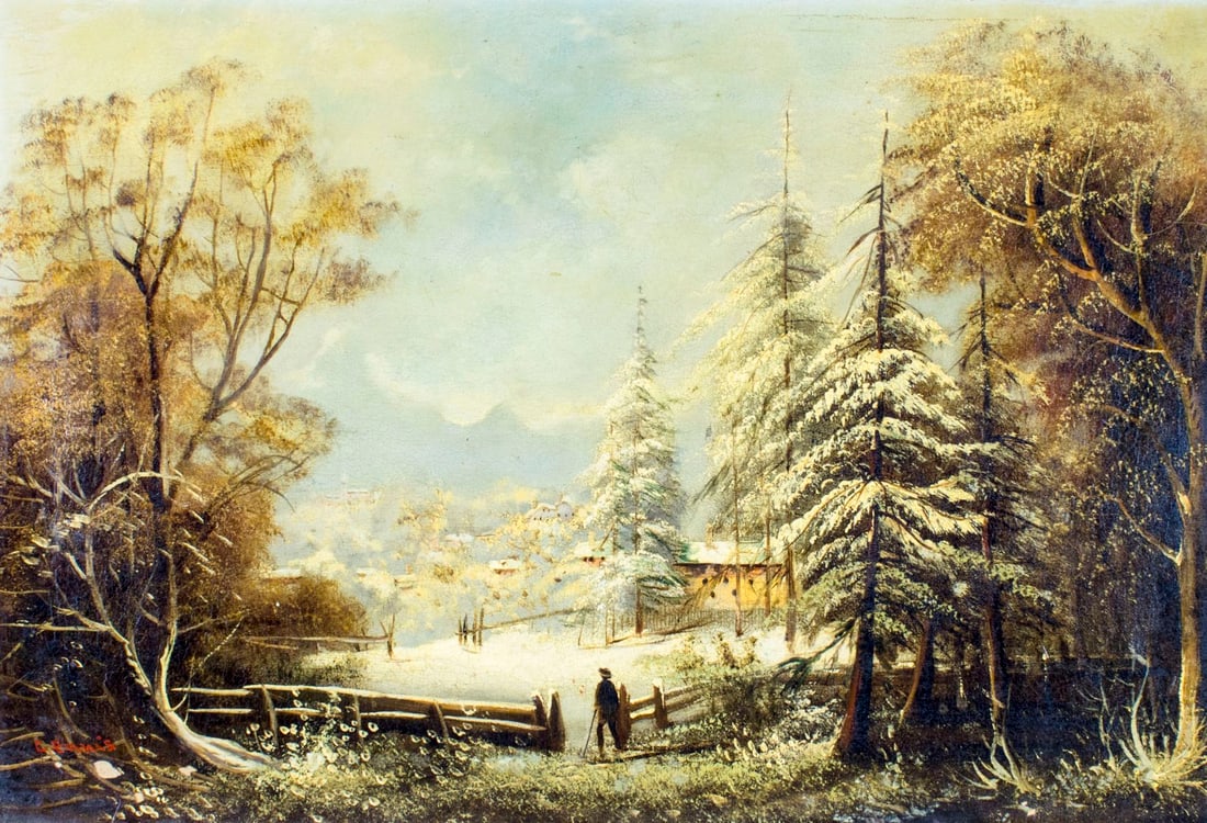 C Ennis (Europe,19C) oil painting antique (1 of 12)