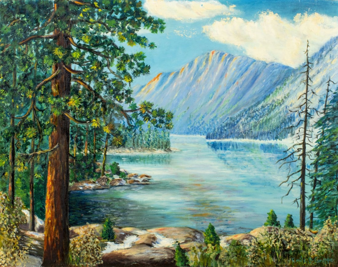 AFTER Emile Albert Gruppe (MA,1896-1978) oil painting (1 of 12)