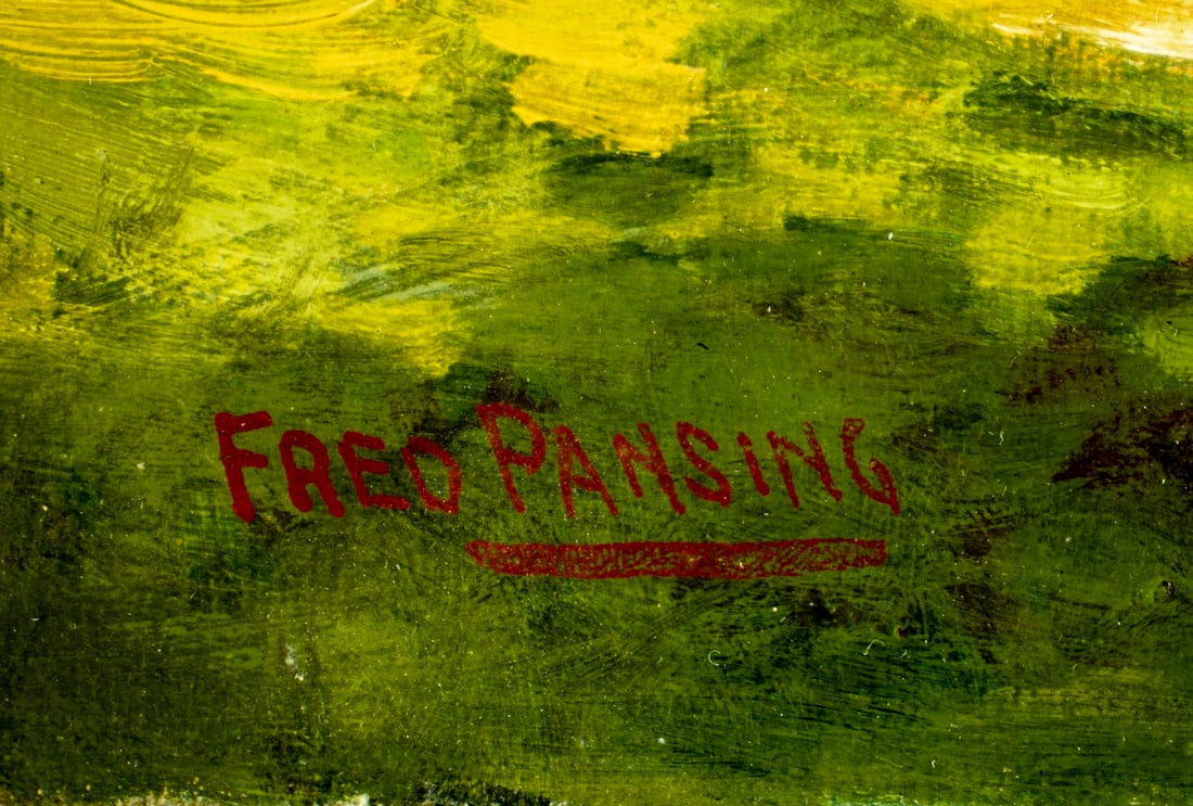 Frederick Pansing (NJ,German,1844-1912) oil painting antique - 4