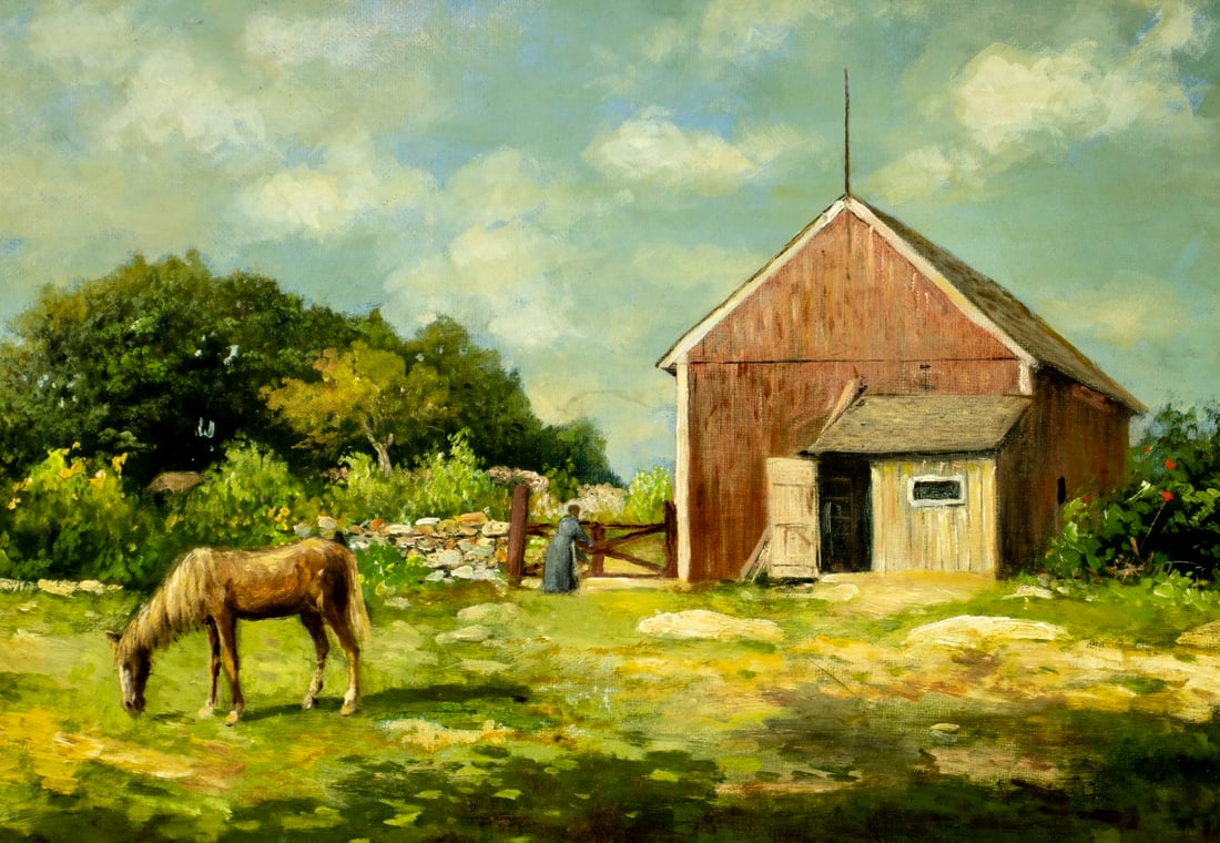 Frederick Pansing (NJ,German,1844-1912) oil painting antique - 5