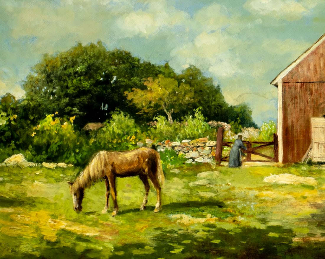 Frederick Pansing (NJ,German,1844-1912) oil painting antique - 6