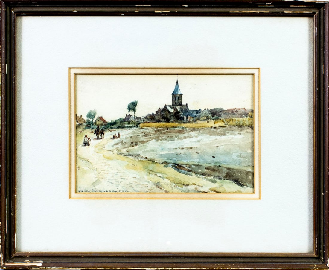 John Muirhead (UK,1863-1927) watercolor painting antique - 3