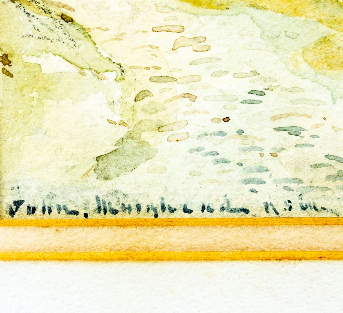 John Muirhead (UK,1863-1927) watercolor painting antique - 4