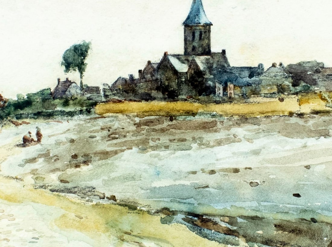 John Muirhead (UK,1863-1927) watercolor painting antique - 5
