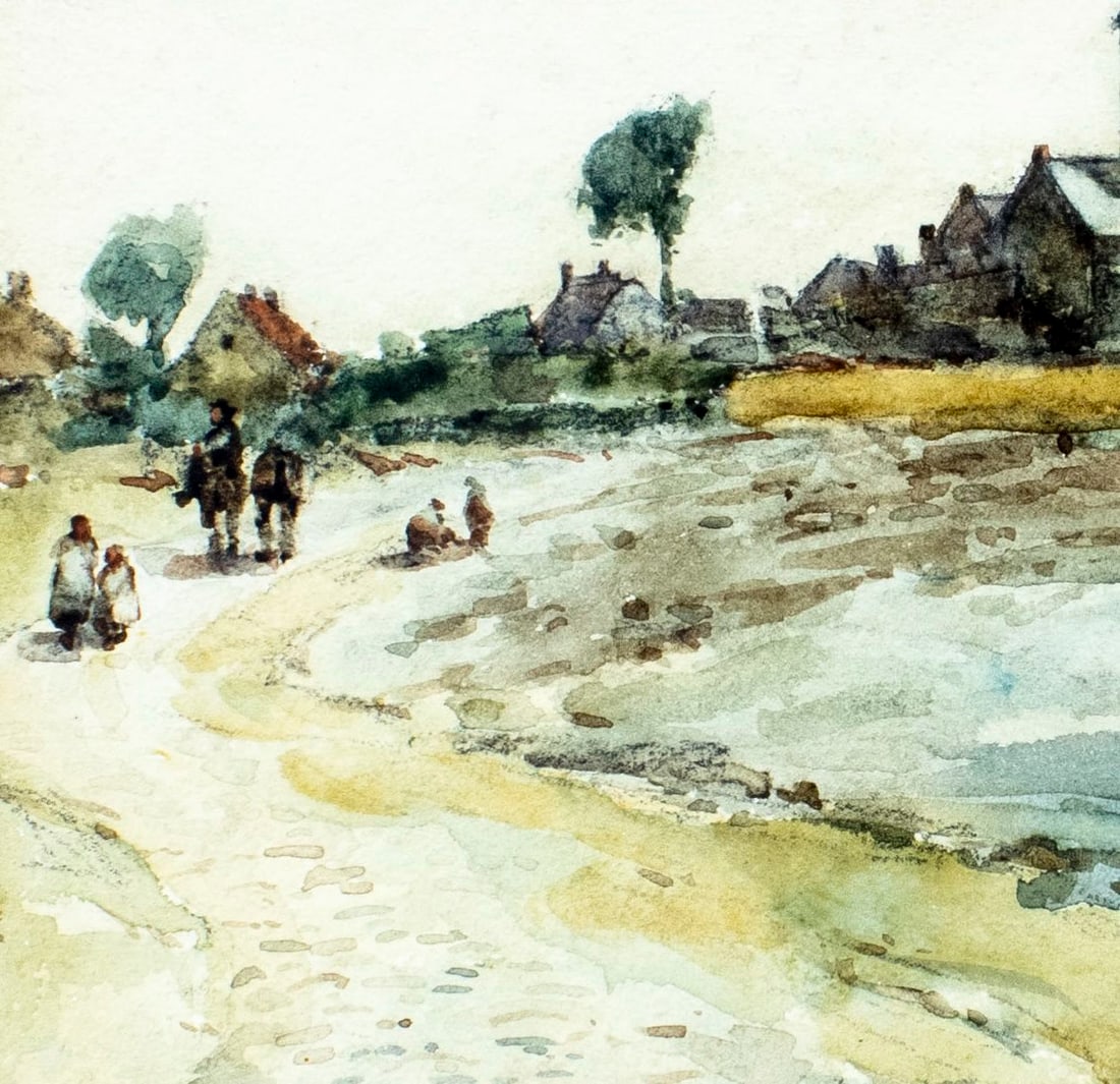 John Muirhead (UK,1863-1927) watercolor painting antique - 6