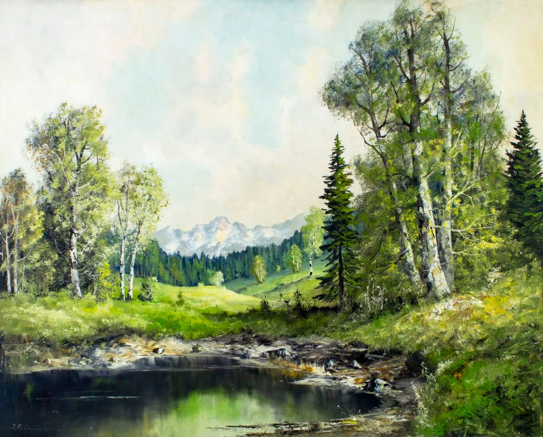 Joseph Fruhmesser (Austria,Germany,1928-1995) oil painting (1 of 13)