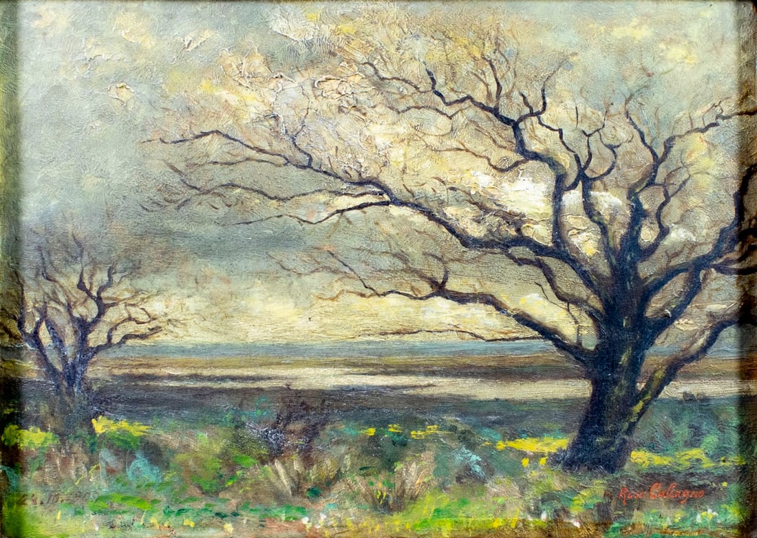 Rosa Calcagno (French,early 20C) oil painting antique (1 of 13)