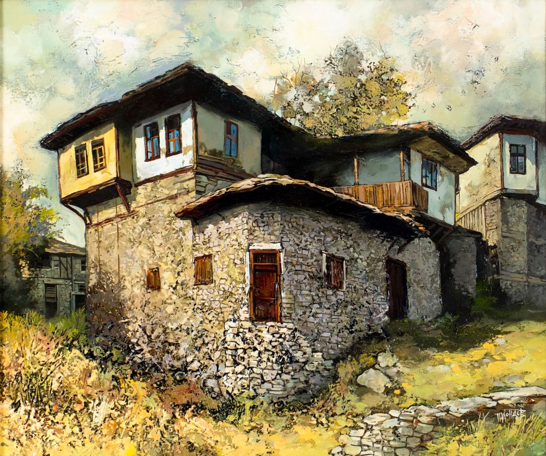 P Kondov (Bulgaria,20C) oil painting (1 of 15)