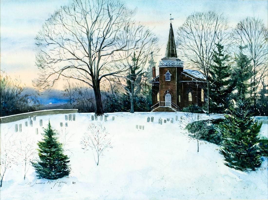 W James McGlynn (DE,1944-?) watercolor painting (1 of 13)