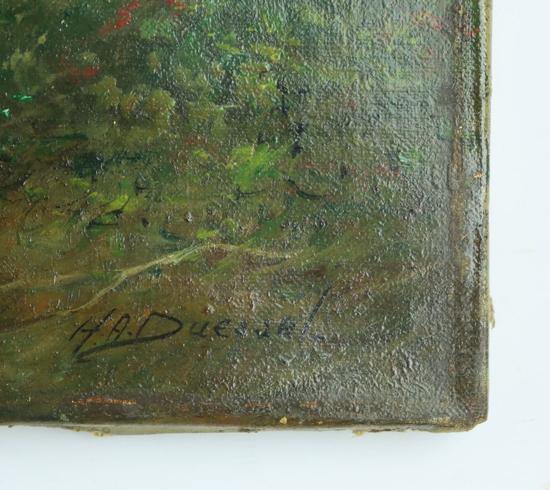 Henry Duessel (NY,German,1858-1919) oil painting antique - 10