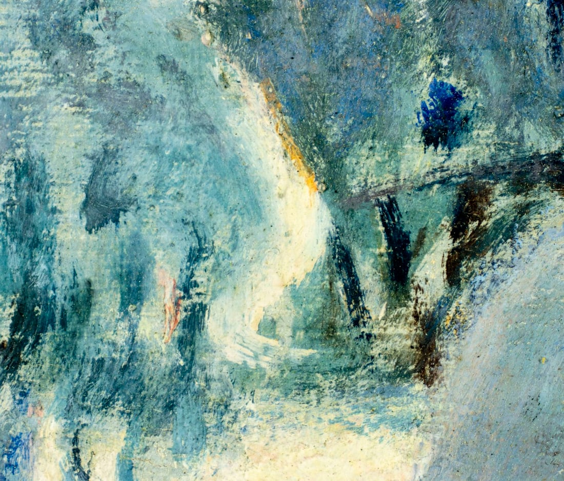 Vintage mid 20C American oil painting signed - 8