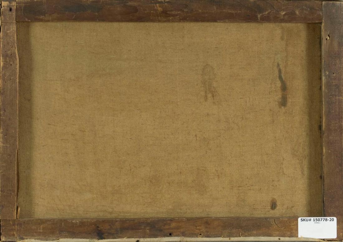 Antique 19C American oil painting - 8