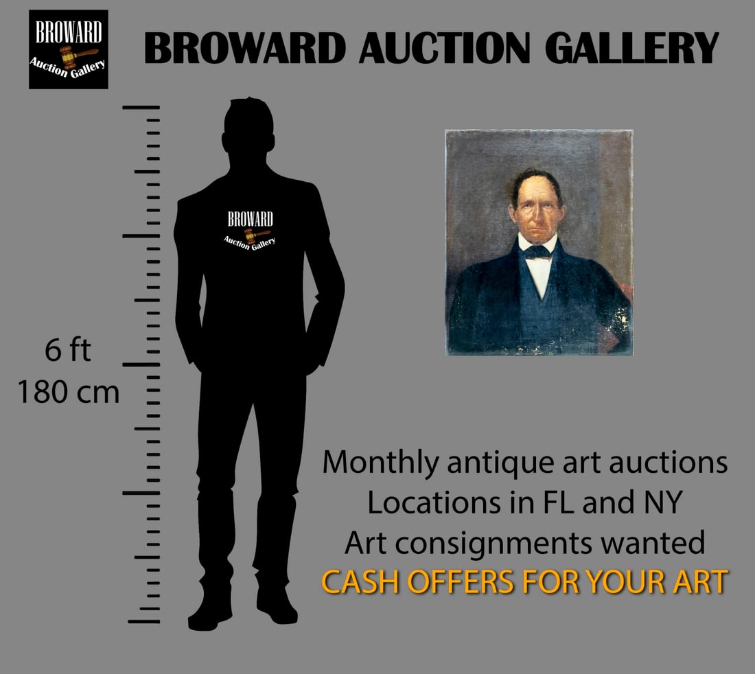 ATTR Bass Otis (PA,MA,1784-1861) oil painting antique - 2