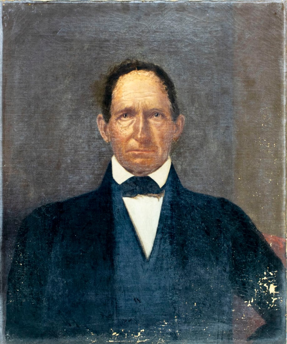 ATTR Bass Otis (PA,MA,1784-1861) oil painting antique - 3