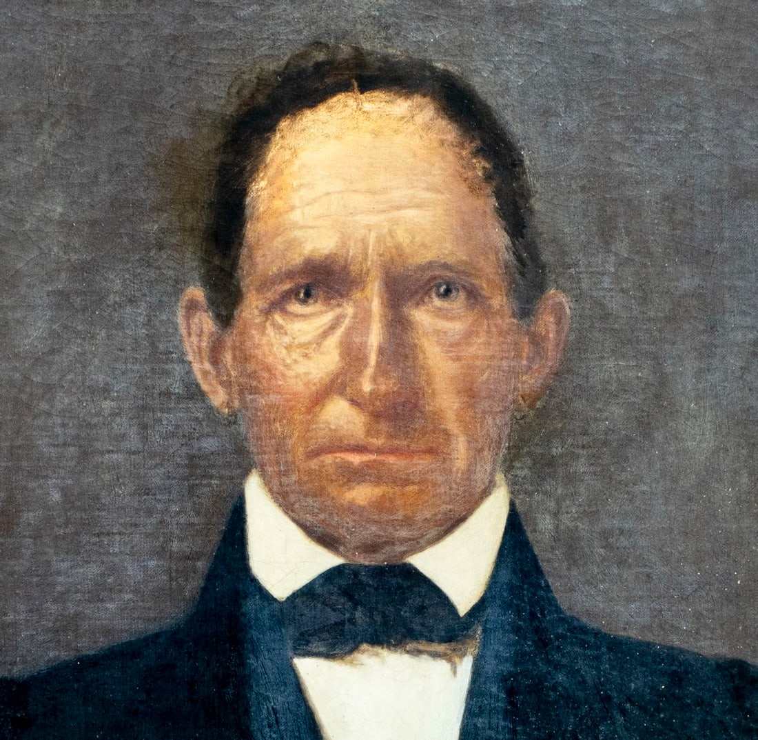 ATTR Bass Otis (PA,MA,1784-1861) oil painting antique - 5