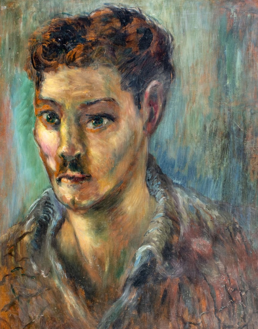 Vintage mid 20C American oil painting - 4