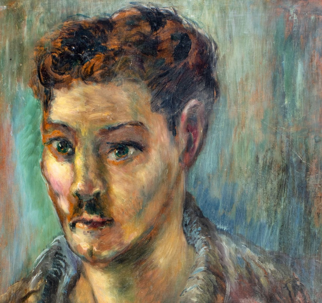 Vintage mid 20C American oil painting - 5