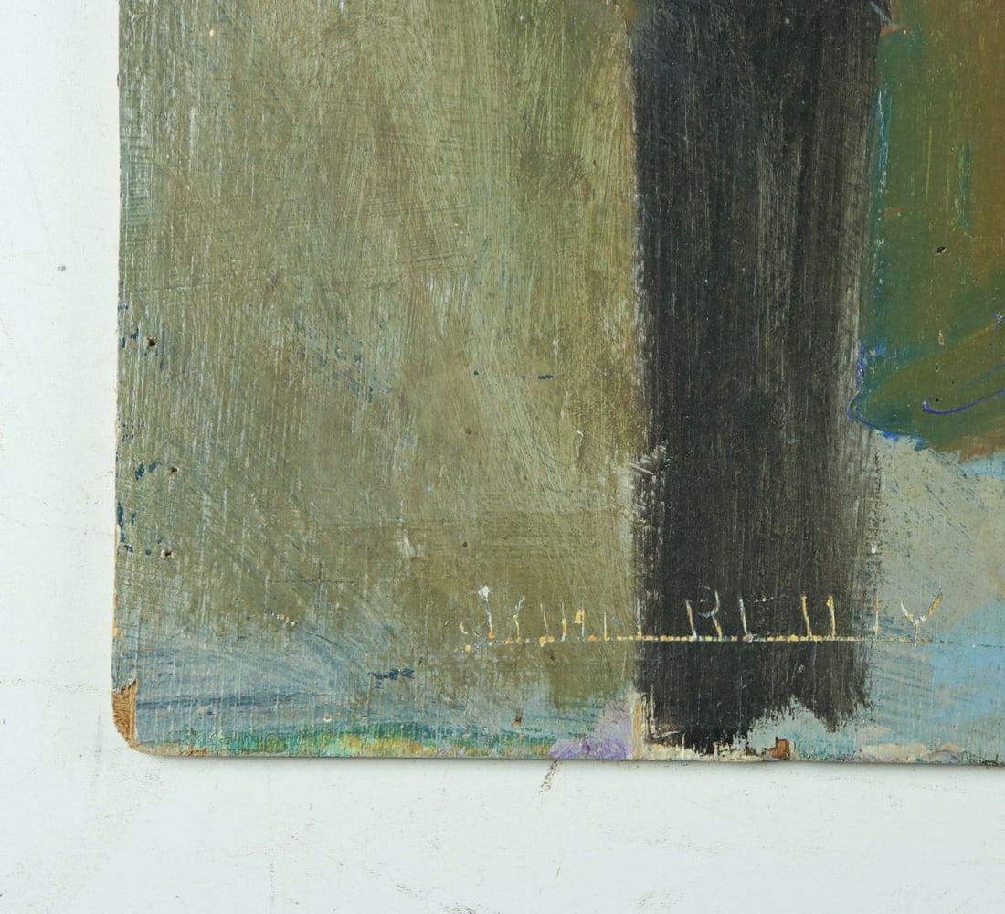 John Reilly (NY,NJ,1942-2021) oil painting 2-sided - 10