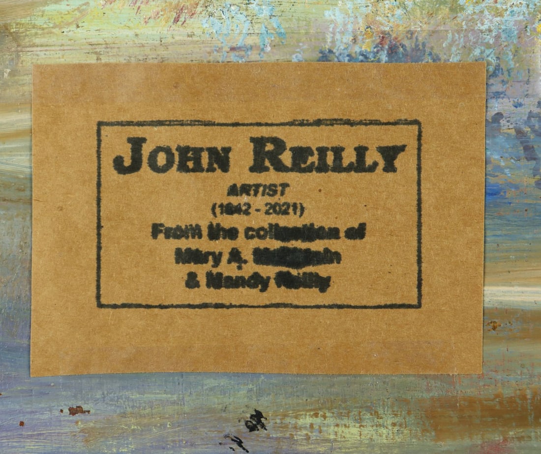 John Reilly (NY,NJ,1942-2021) oil painting 2-sided - 13