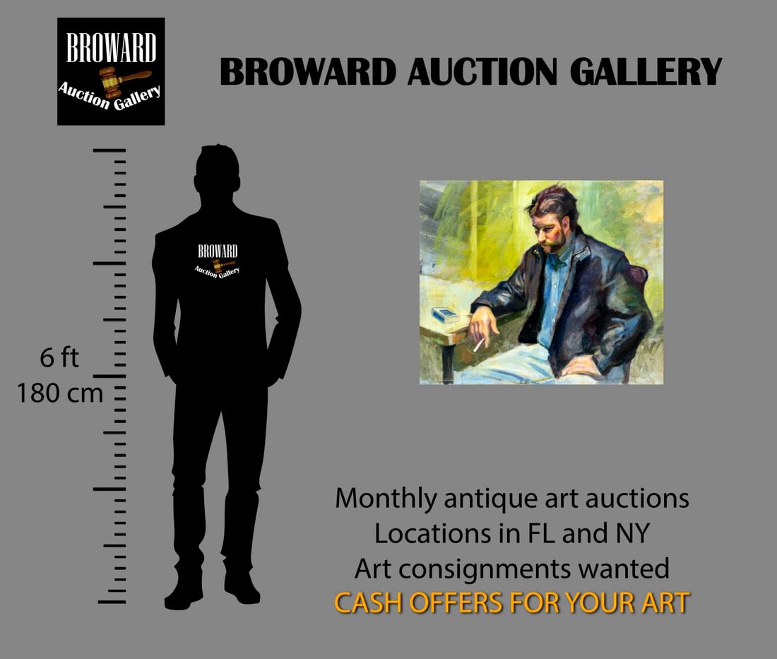 John Reilly (NY,NJ,1942-2021) oil painting 2-sided - 2