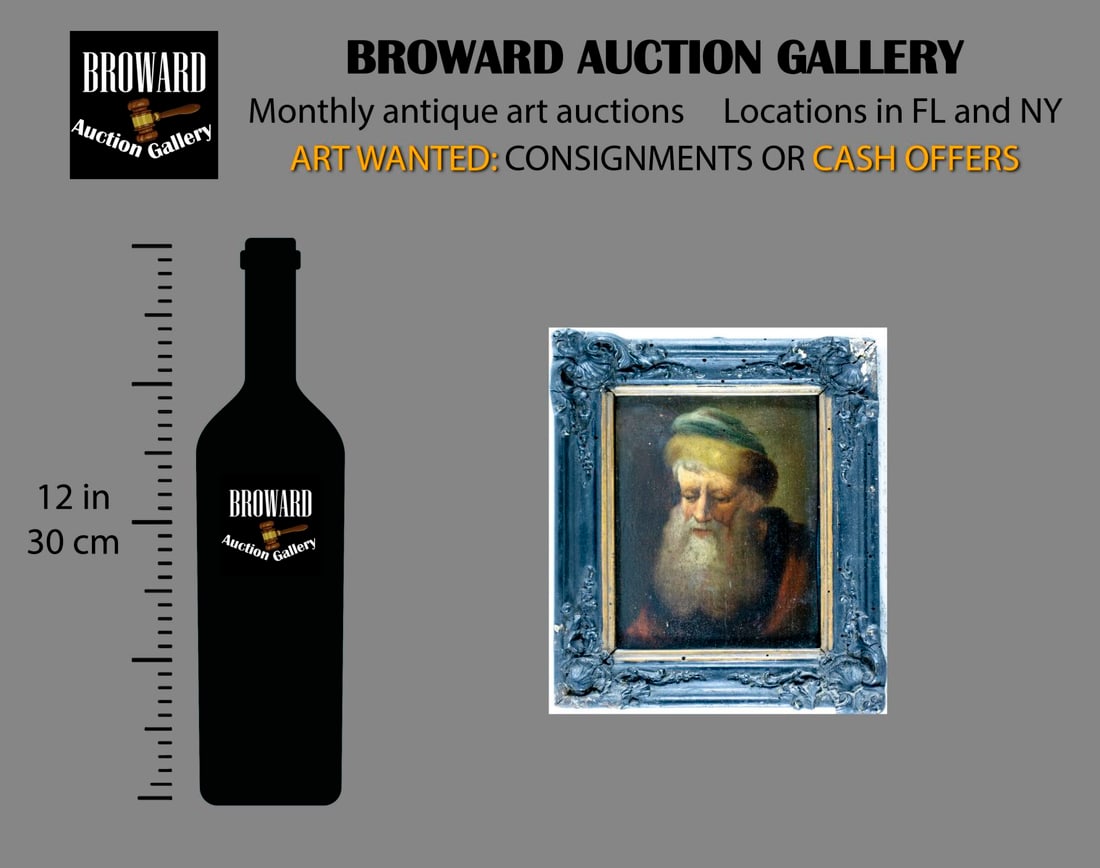 Antique 19C European oil painting - 2