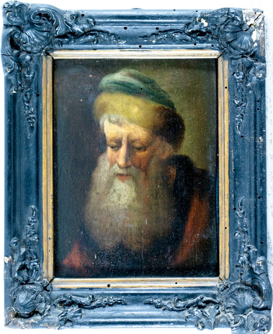 Antique 19C European oil painting - 3