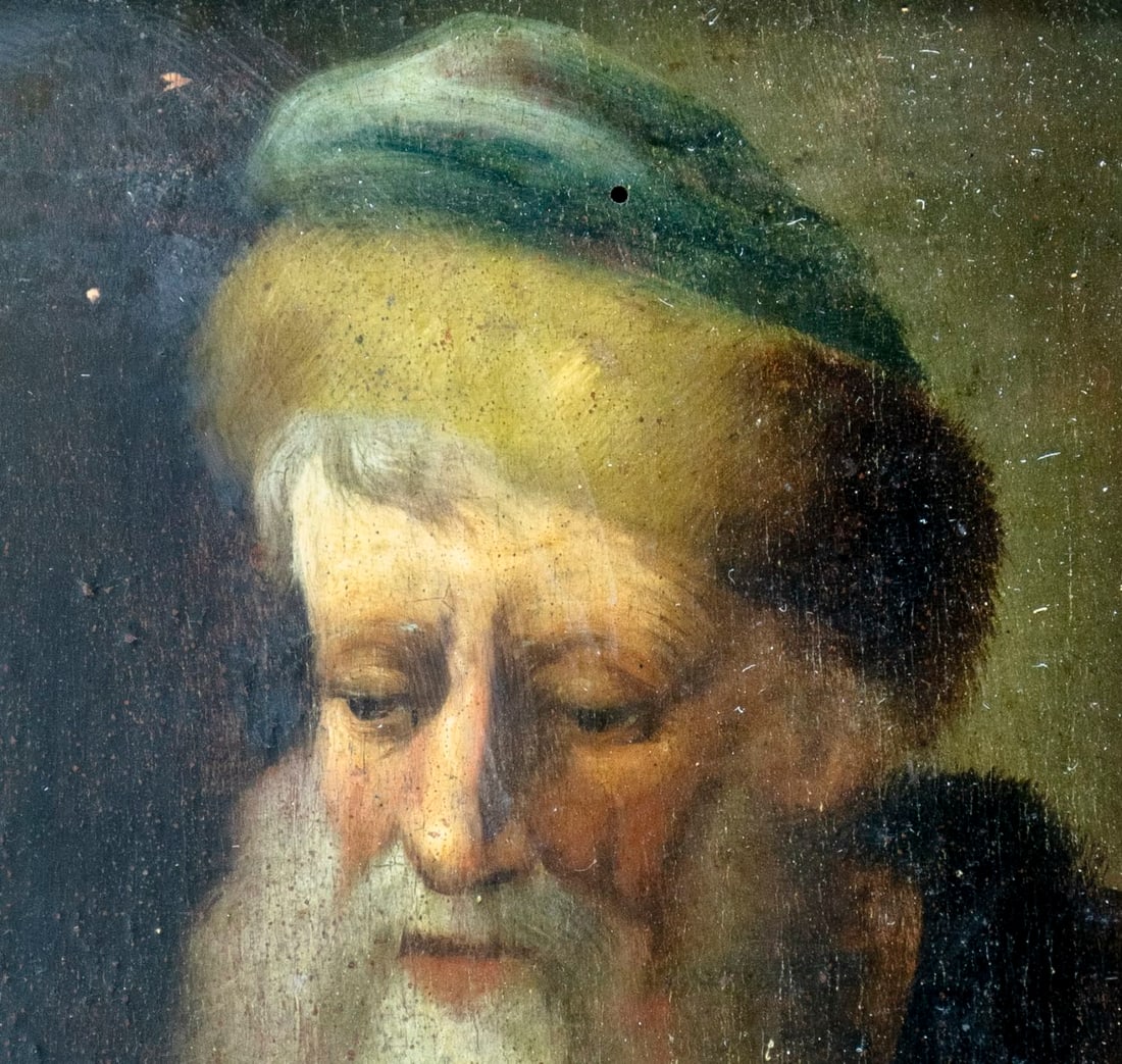 Antique 19C European oil painting - 6