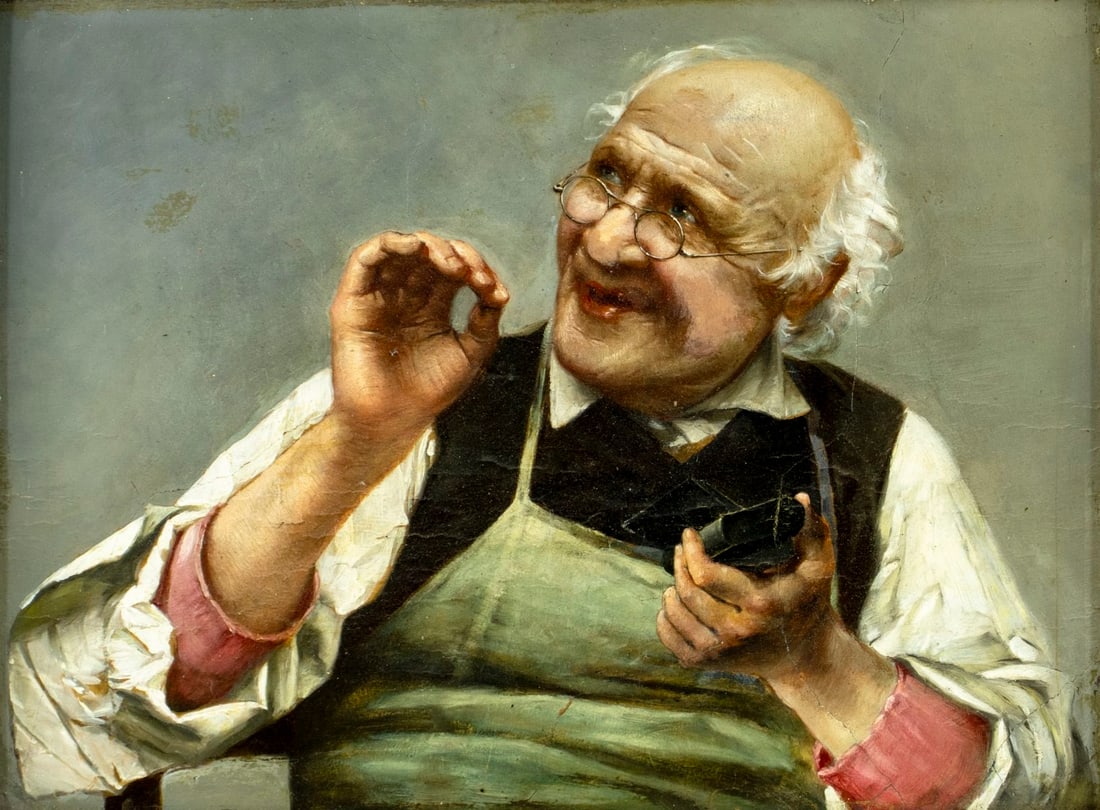 Antique early 20C Italian oil painting (1 of 13)