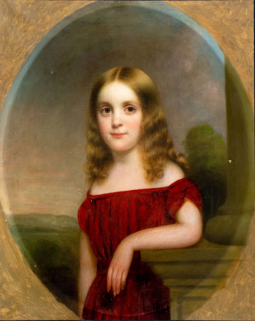 Antique 19C American oil painting (1 of 12)