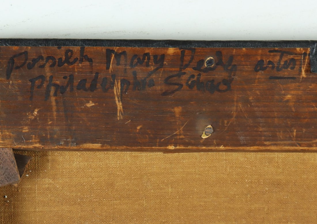 Antique 19C American oil painting - 4