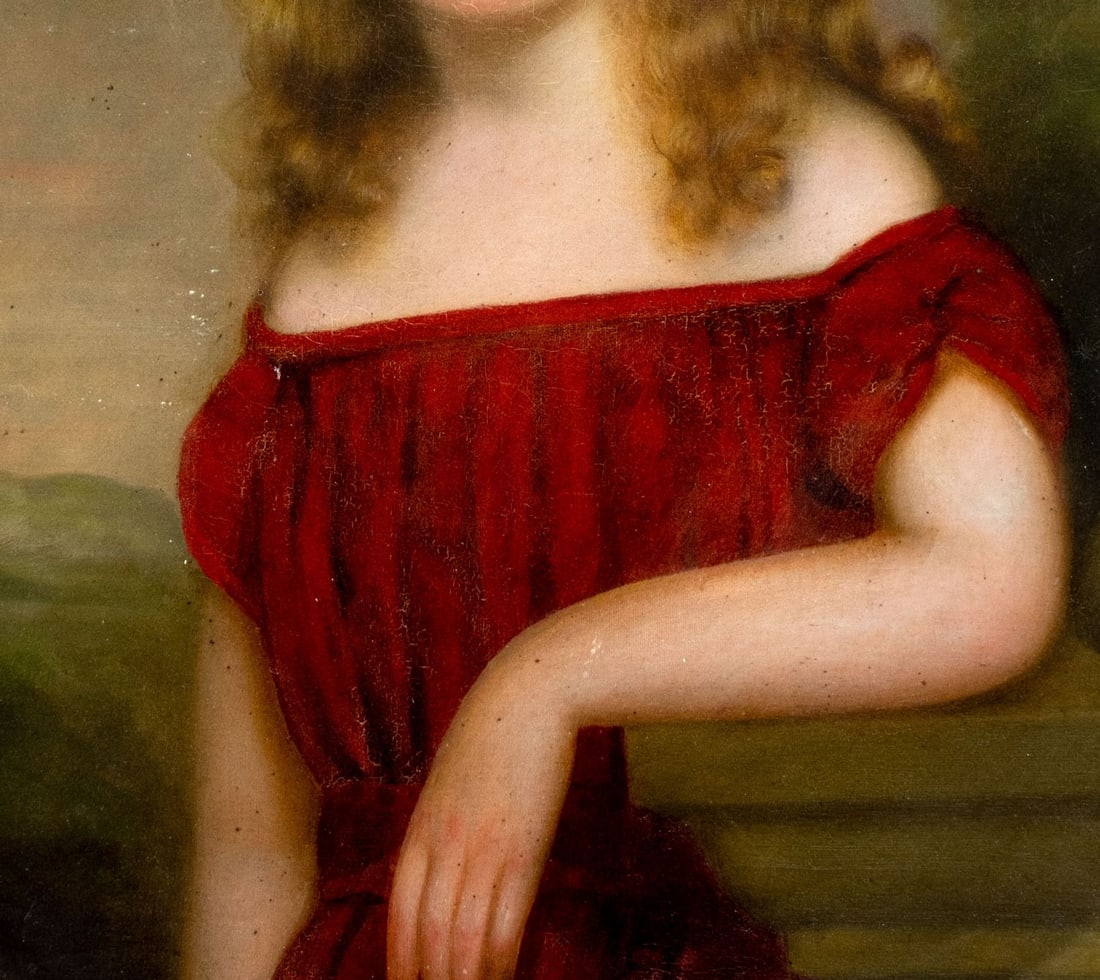 Antique 19C American oil painting - 7