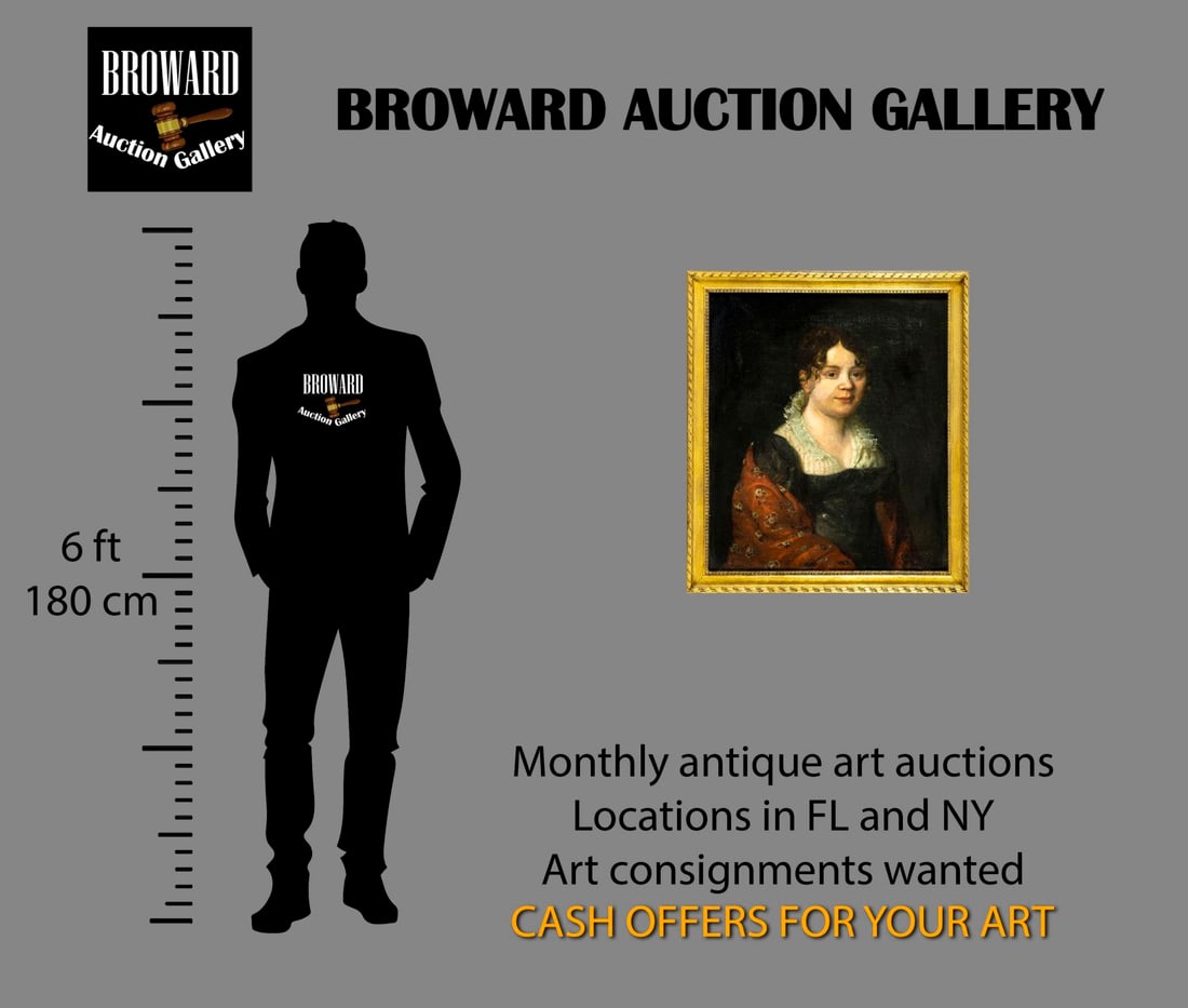 Antique 19C European oil painting - 2