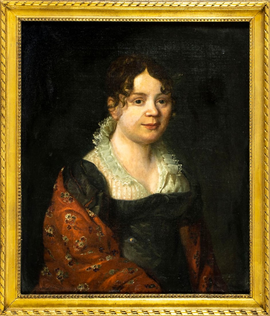 Antique 19C European oil painting - 3